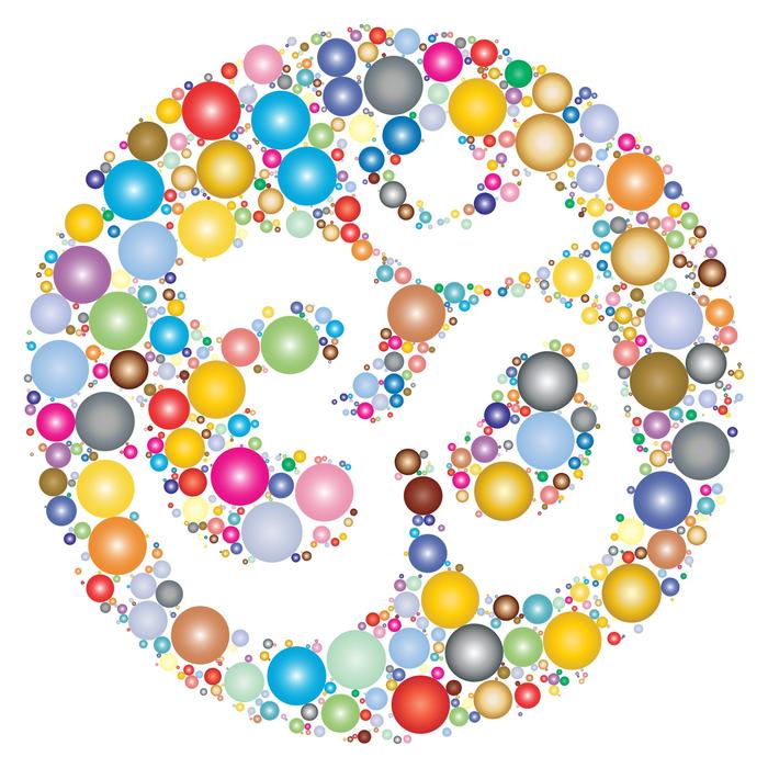 colourful om symbol