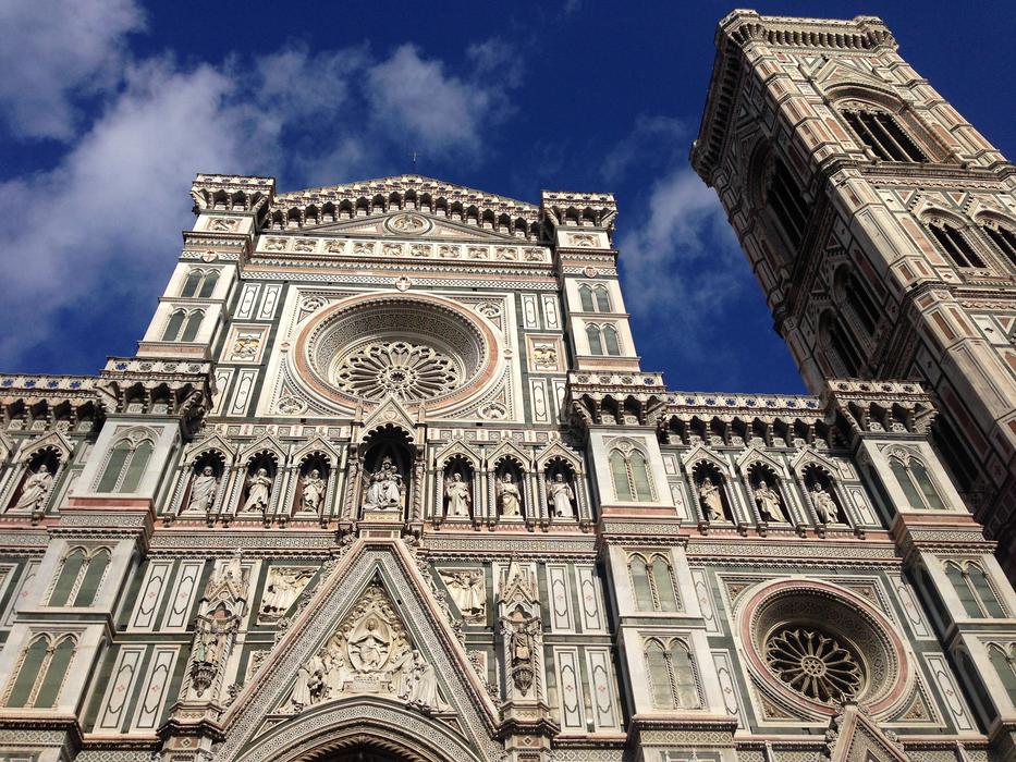 facade of the cathedral in Florence