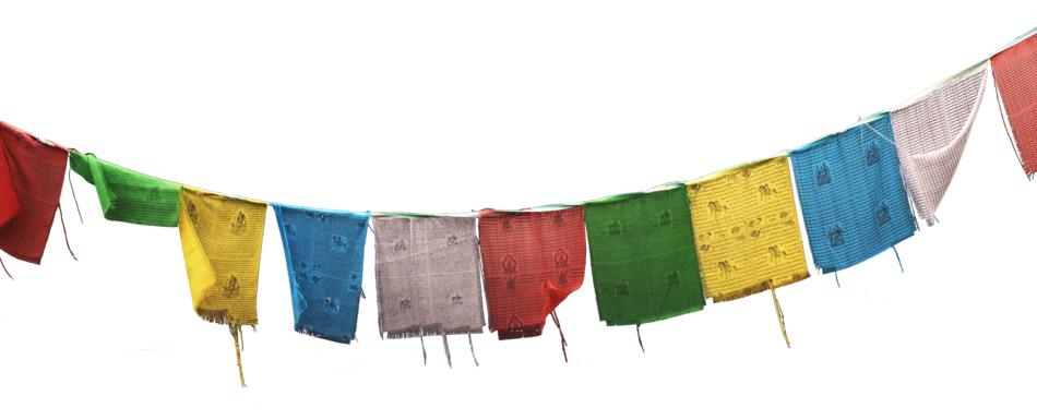 isolated prayer flags