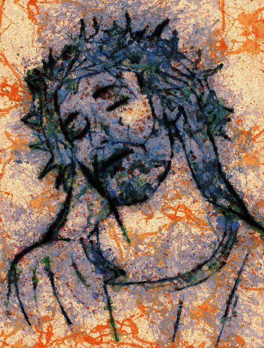 abstract image of Jesus Christ