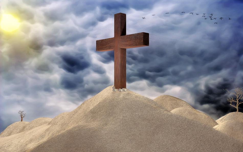 Sky and cross drawing
