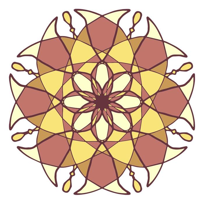 Beautiful drawing of the colorful pattern, clipart