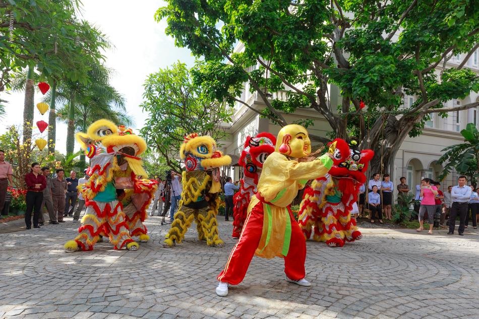 jumping lions in Vietnam