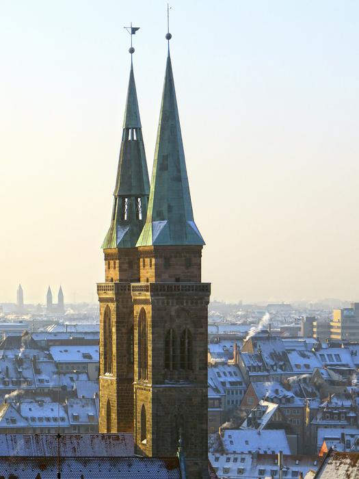Morning Winter at Nuremberg towers