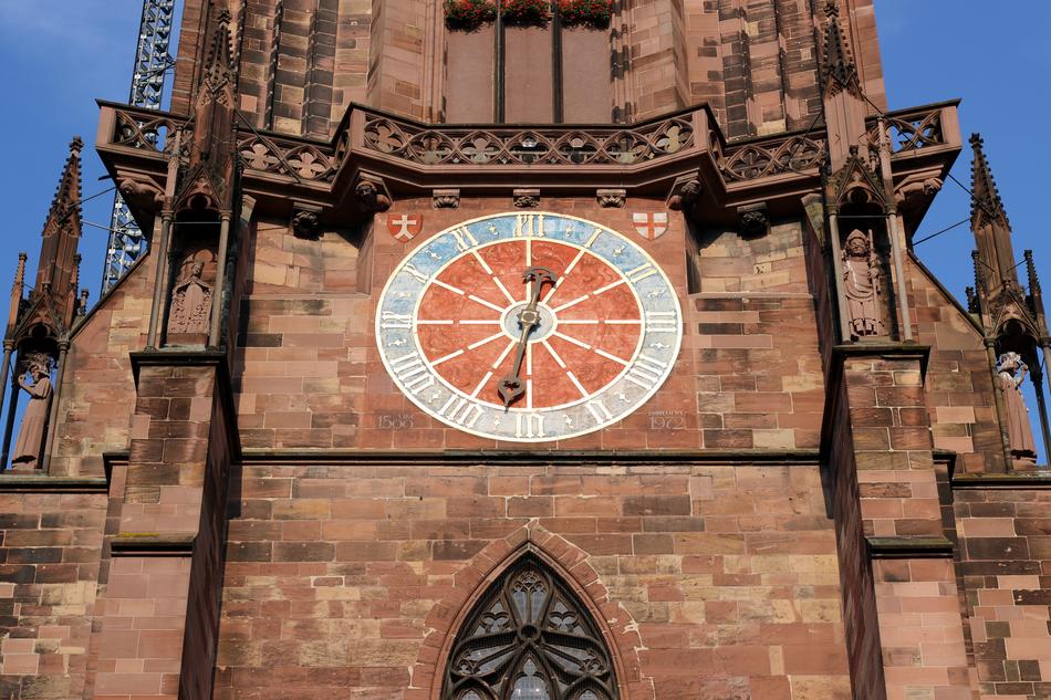 red Church Münster Clock