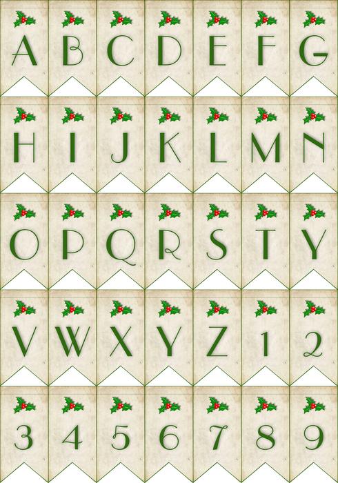 alphabet banner drawing