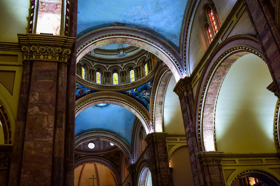 decorative elements in the interior of the church