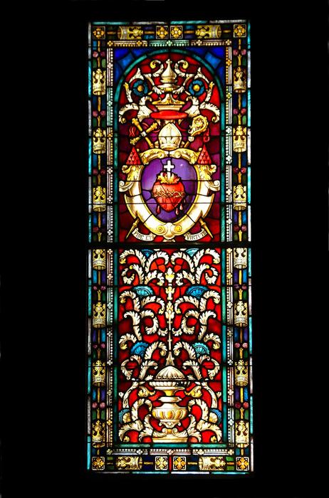 colorful stained glass on black