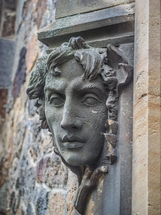 Architecture Church face statue