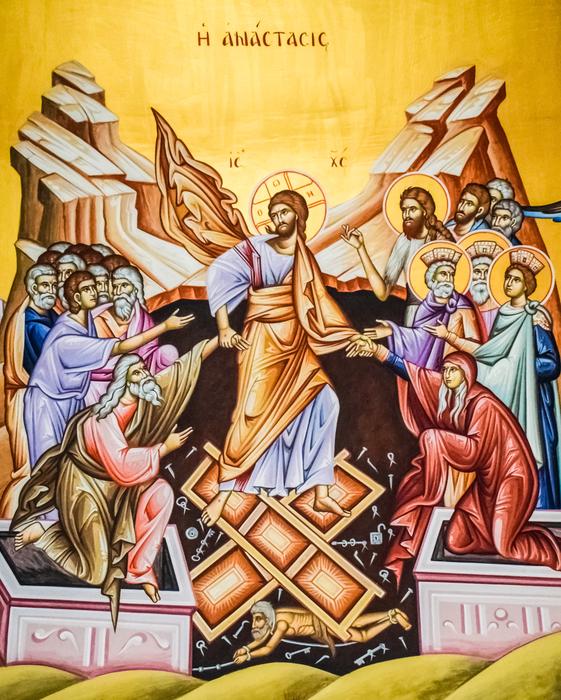 icon of the resurrection of christ in Ayia Napa, Cyprus