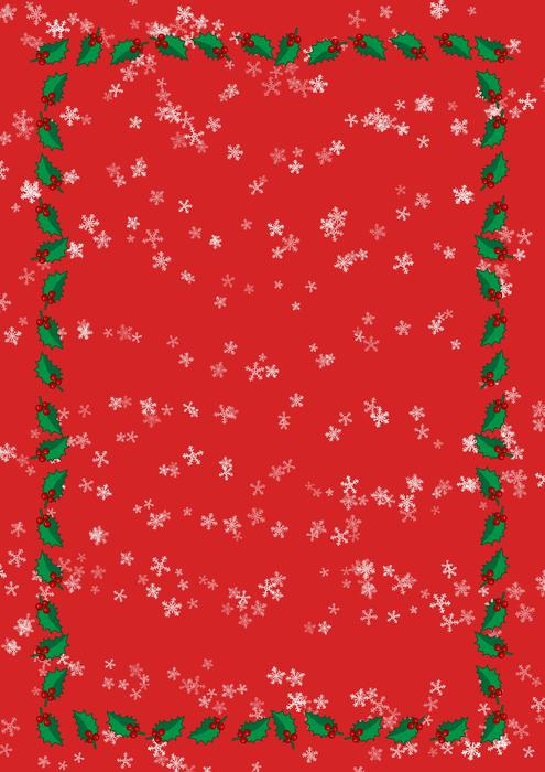 Beautiful red and white background with green leaves