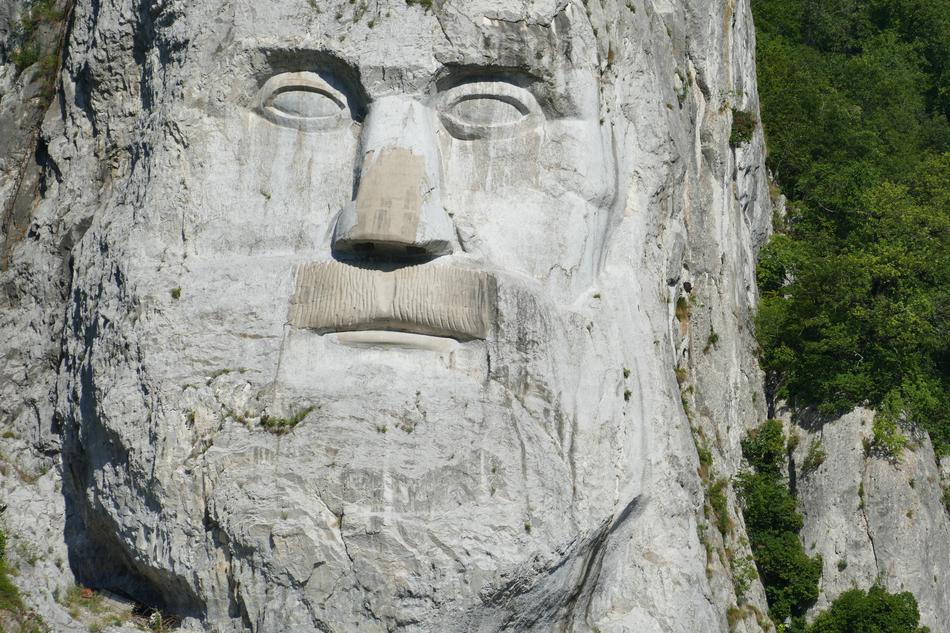 Danube stone face