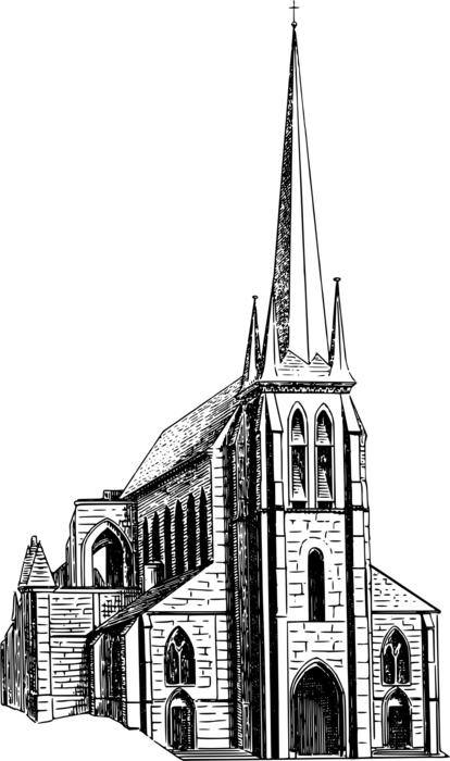 building christian church drawing