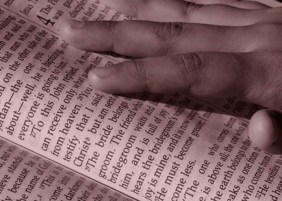 Bible Religion and hand