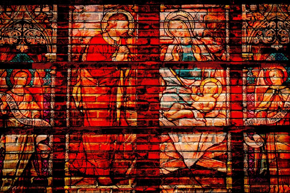 beautiful religious paintings in the church