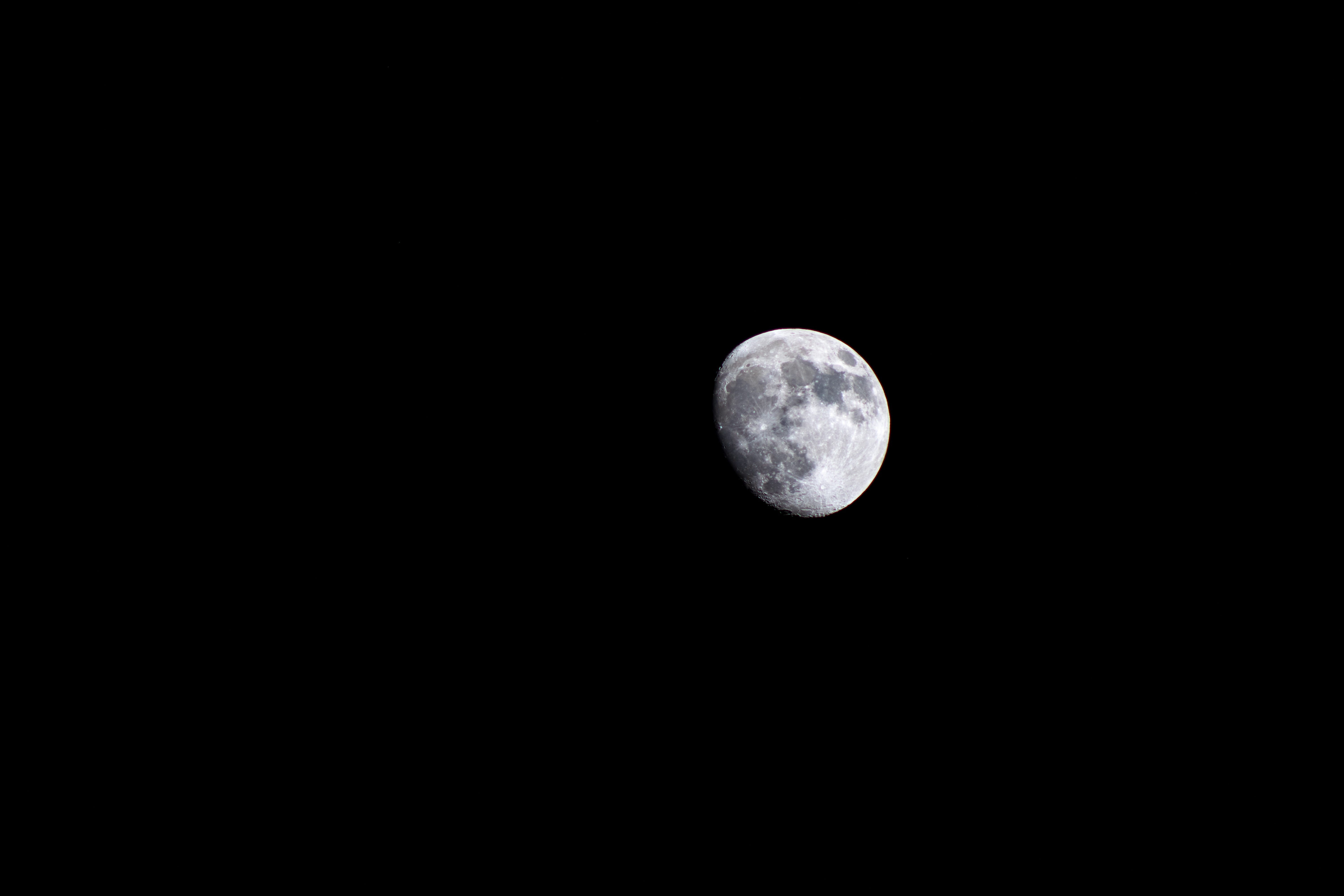 White Moon on black free image download