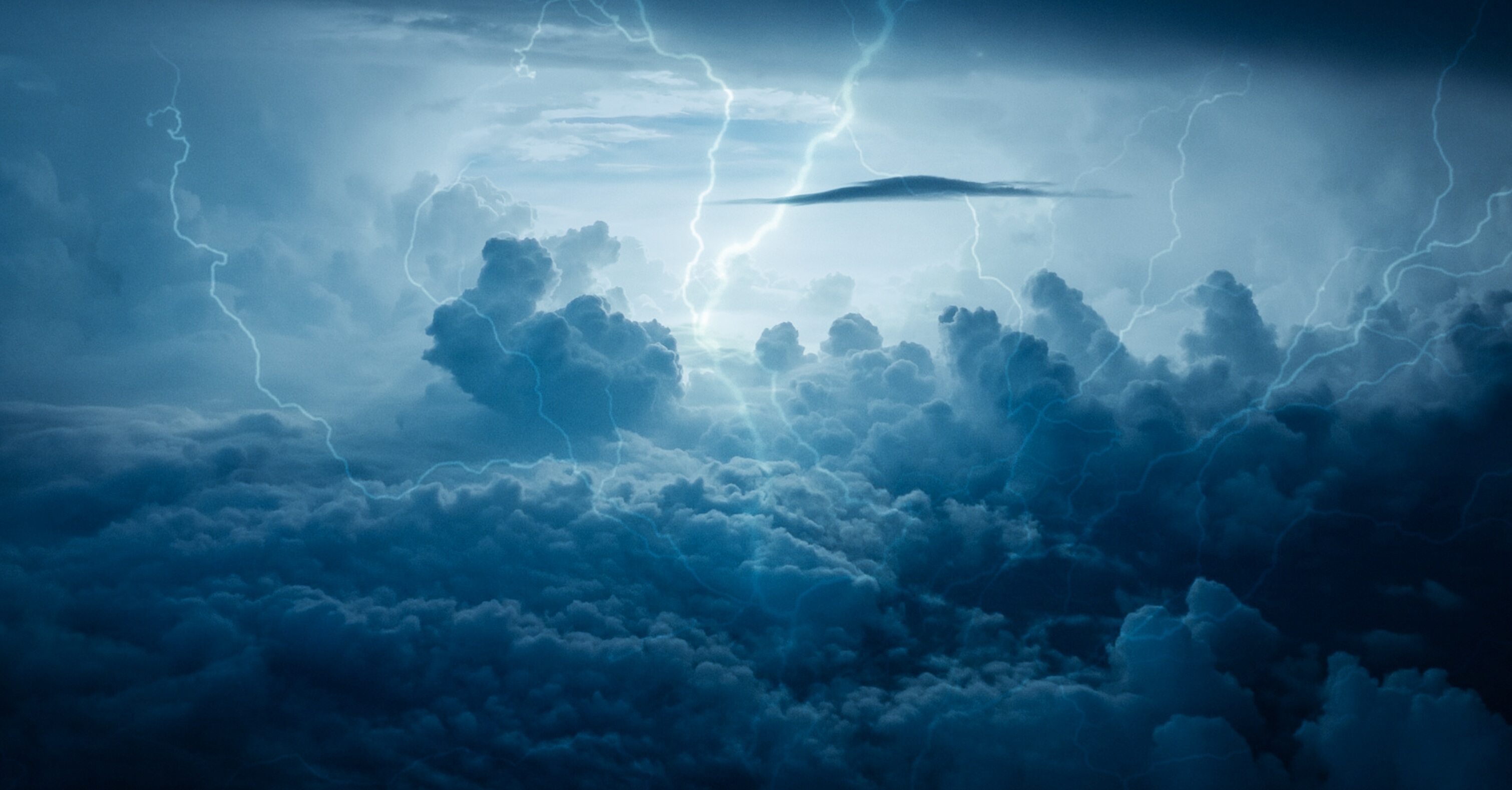 Photo of thunder and stormy sky free image