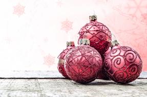 Decoration pink Christmas drawing