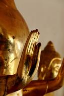 Buddha gold hand Statue