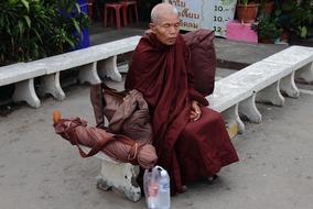 Monk Thailand Sitting pray