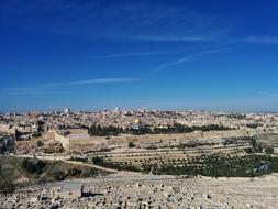 Beautiful Mount of Olives in Jerusalem, Israel, on the landscape