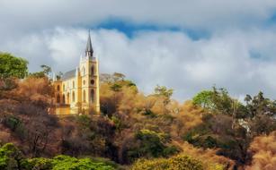 Spain Church Autumn forest