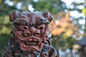 Lion Japan Temple statue