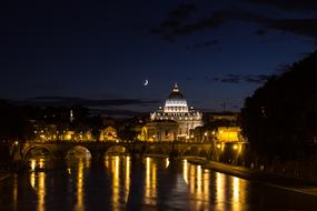 Trastevere Bridge and water