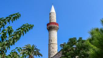 Mosque Minaret Architecture and tree