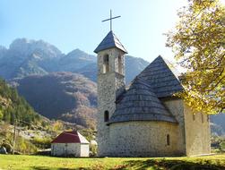 unusually beautiful Theth Church Albania