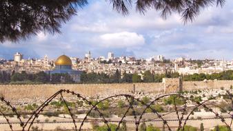 landscape of Jerusalem Dome in Israel