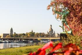 Dresden Autumn and River statue of Archer