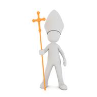 church priest faith cross drawing