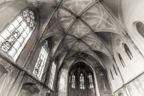 Church Chapel Inside monochrome