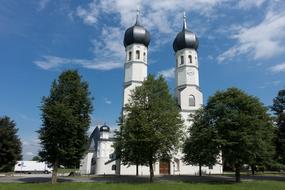 pilgrimage church among the trees in bavaria