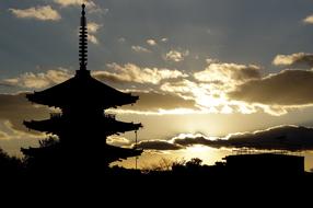 Kyoto Pagoda Sunset