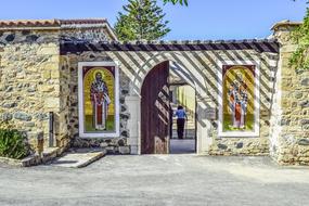 entrance to the monastery in Cyprus