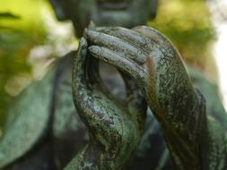 buddha leverkusen hands green statue