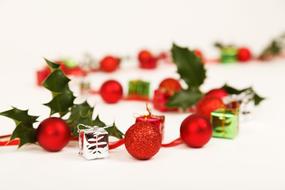 red Ball Bauble Holly