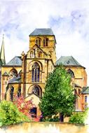 germany church innenstadt drawing