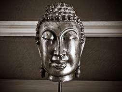 Buddha Statue grey face