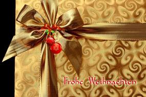christmas card gold drawing