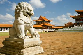 Buddhism Religion statue of lion