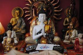 Buddhism Statues white