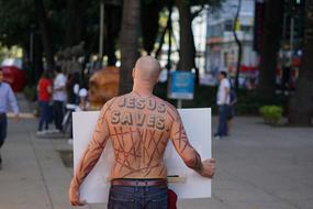 Street Man jesus saves