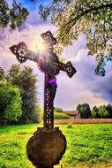 religious cross in sunlight