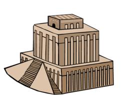 temple ziggurat babylon drawing