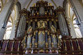 Church gold organ