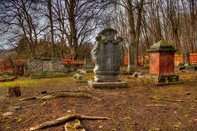 cemetery with noble graves