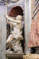 marble sculpture near the church in rome